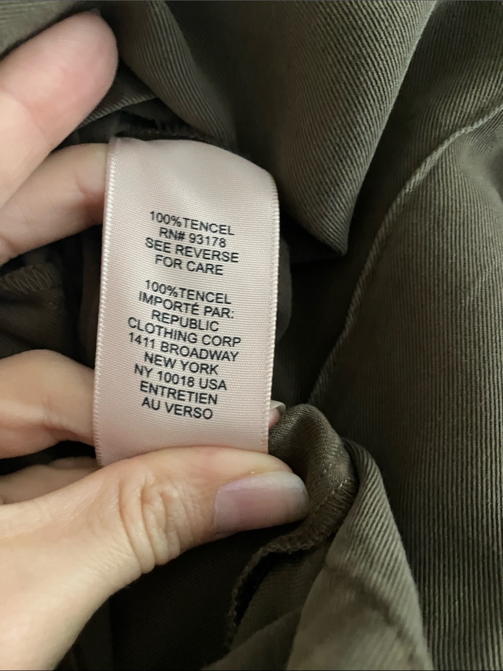 Philosophy Women's Pants | Petite L | Olive Green - Picture 4 of 4
